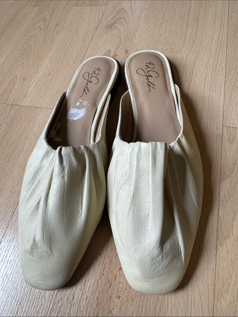 42 Gold Mules size 8.5